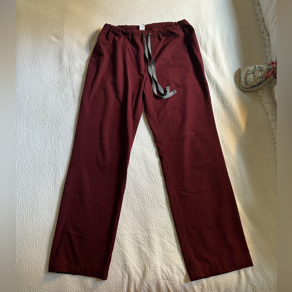 Figs burgundy pisco pants